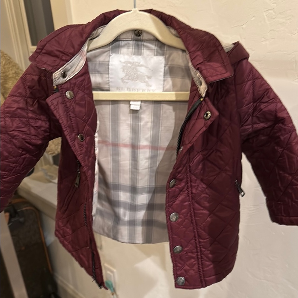 Quilted Burgundy Kids Jacket